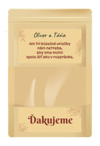 vrecko na oriesky darcek pre hosti pre svadobcanov